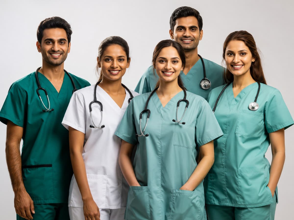 Healthcare professional reviewing placement documents